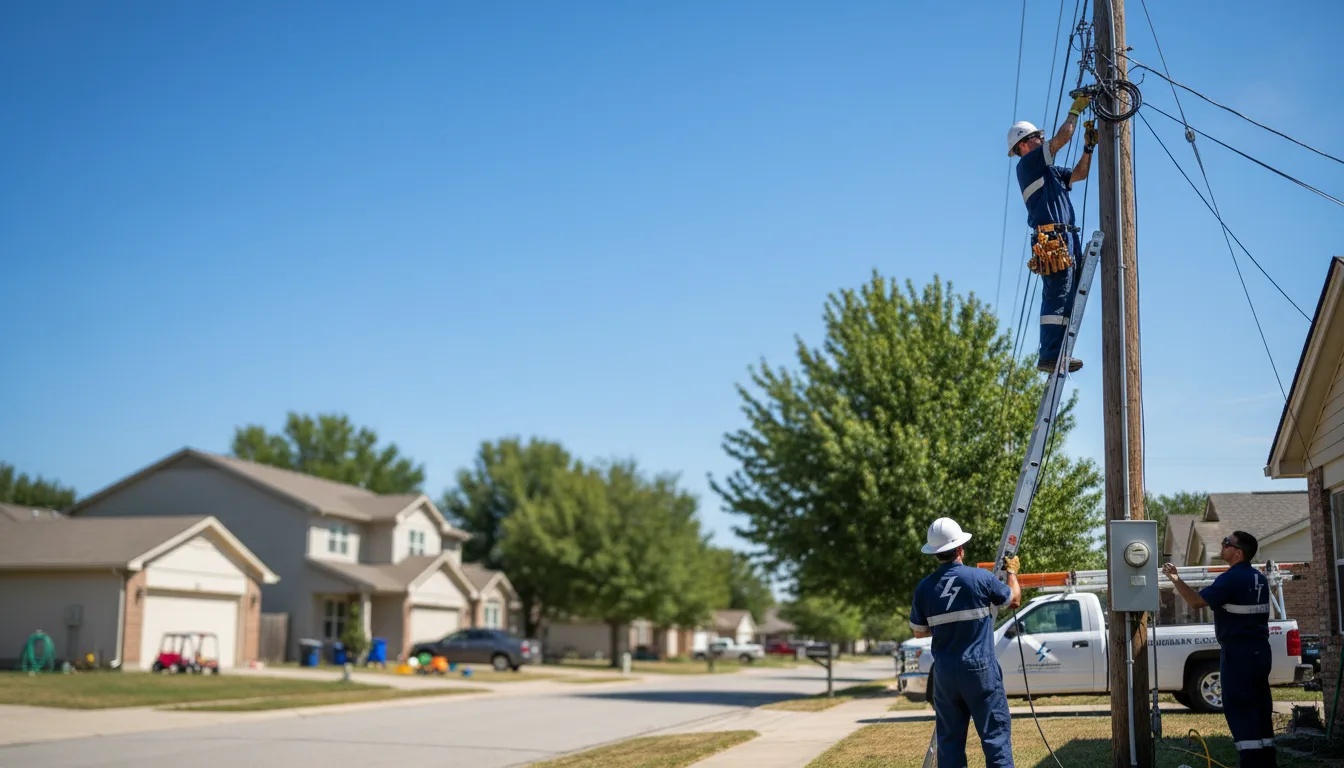 Residential electrician providing installation services in Valley Farms, AZ